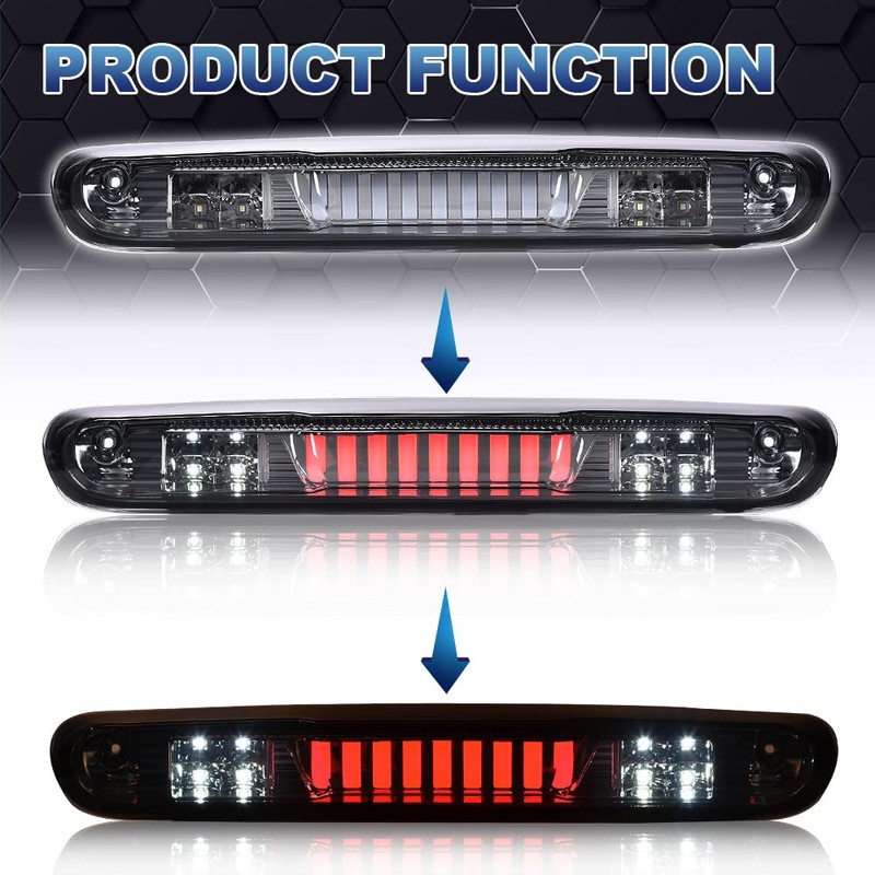 PIT66 LED 3rd Brake Light, Compatible with 2007-2014 Chevy Silverado/2007-2014