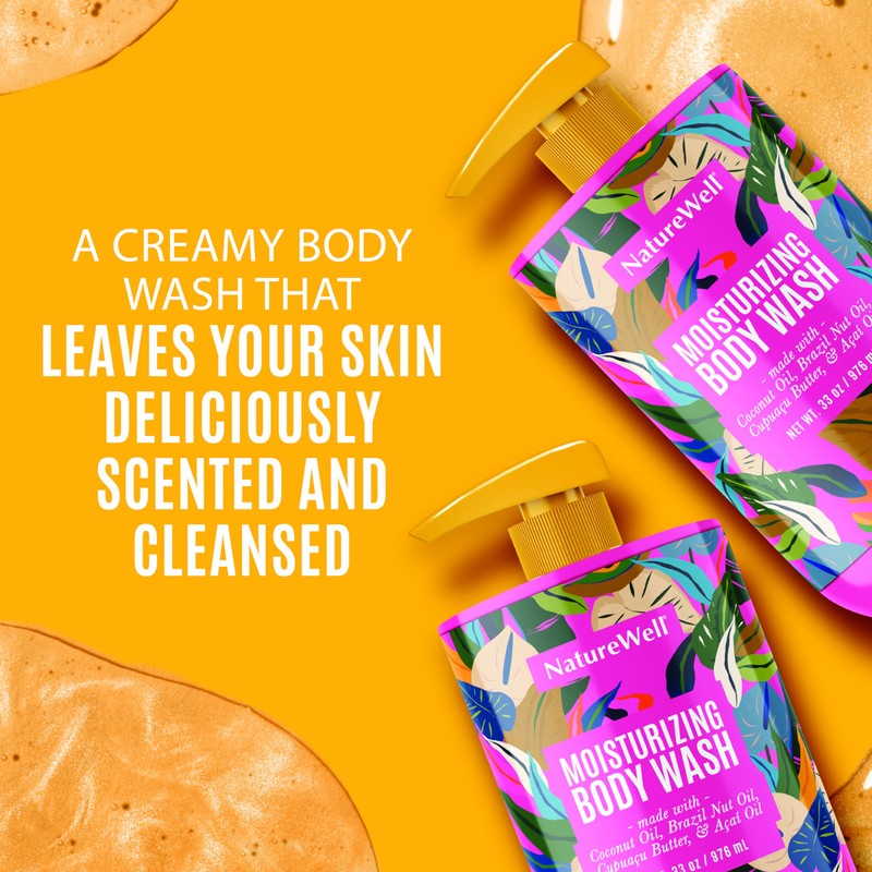 NATURE WELL Cheeky Moisturizing Body Wash, Creamy Formula Infused with