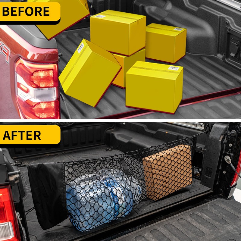 Maxzina Cargo Net Compatible with 2022-2026 Ford Maverick Truck Bed