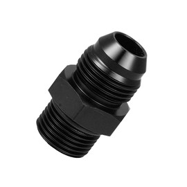 Unifizz 8AN Male to M18 x 1.5mm Male Metric Thread Fitting Adapter Flare Union Coupler Fuel Oil Line Hose End Aluminum Alloy Fitting Adapter Aluminum Straight Black for Car