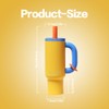 40 oz Insulated Tumbler with Handle & Straw, Stainless Steel