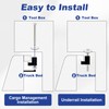 sourcing map 2Pcs J-Hook Crossover, Aluminum Car Truck Toolbox Mounting