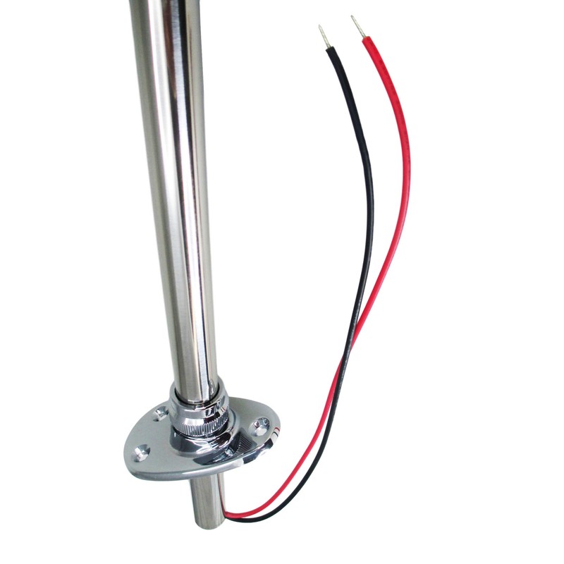 24" Long Marine Stern Light Stainless Steel Tubing BA15D Bulb