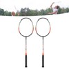 2 Pcs Carbon Fiber Badminton Rackets Ultra Light Adult for