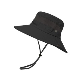 Century Star Sun Hats for Men Wide Brim Hat Women Beach Fishing Outdoor Summer Safari Boonie Hat UPF 50+ Sun Protection Z Khaki& Black One Size