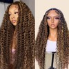 JFOOHD Highlight Ombre 13x4 HD Deep Wave Lace Front Wigs