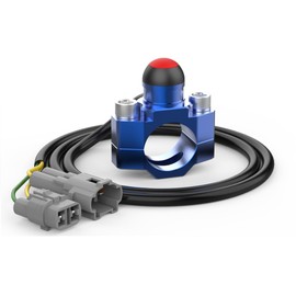 Headlight Switch for Light Bee,CNC Aluminum Waterproof Headlight On/Off Switch with Mounting Backplate for Surron Segway Accessories,Blue