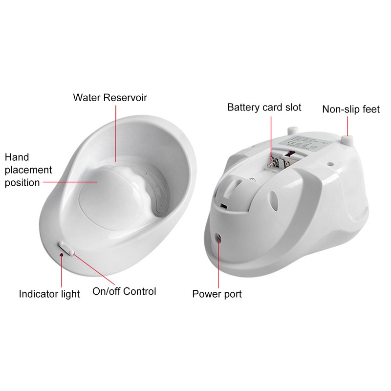 Electric Nail Soaking Bowl Bubble Vibration Hand Spa Massage Machine
