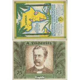 Banknote Berlin Notgeld: 88.3 Picture 4 A. Lüderitz Notgeld of German.- used (III) 1921 75 Pfennig Berlin German.-Hanseatisch (money for collectors - no means of payment) plants/mushrooms