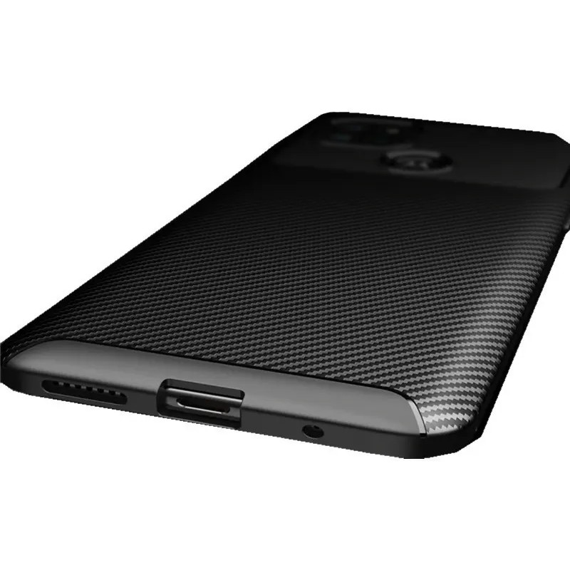 Funda Slim Tpu Acabado Tipo Fibra De Carbono Moto G9