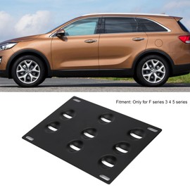 Acouto Marcos de Placa de Matrícula Parachoques Delantero del Coche Gancho de Remolque Soporte de Montaje de Placa de Matrícula Soporte Ajustable de 8 Agujeros