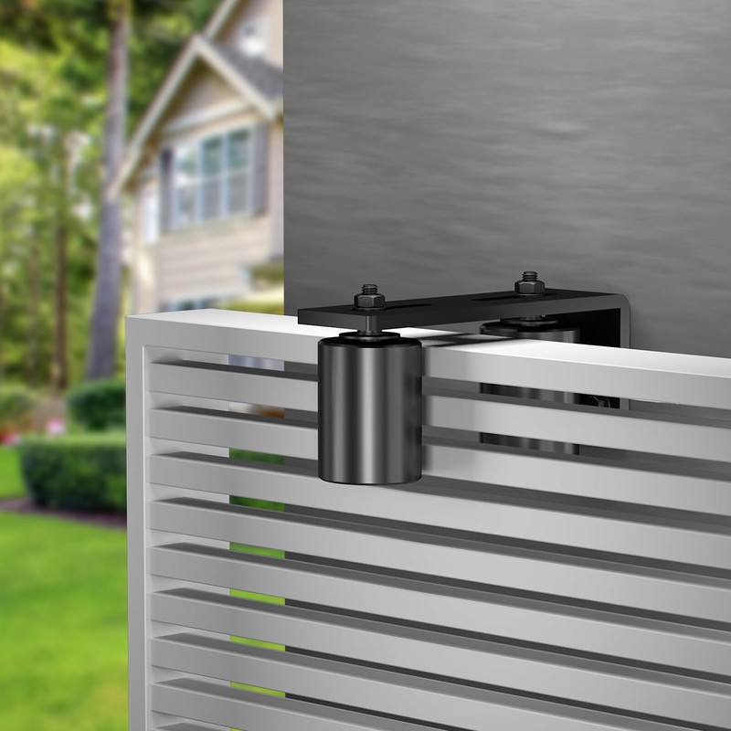 JUGREAT Heavy Duty Slide Gate Guide Roller 3"Black L Rear