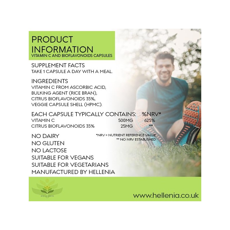 Vitamin C + Bioflavonoids Capsules - 90 Premium Vegan Capsules