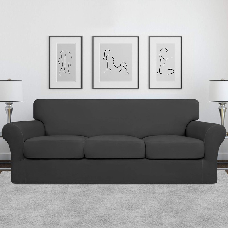 Easy-Going 4 Pieces Stretch Soft Couch Cover for Dogs -