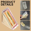 LFCFBH 2 PCS Transparent Sandwich Container, Reusable Triangle Sandwich Container