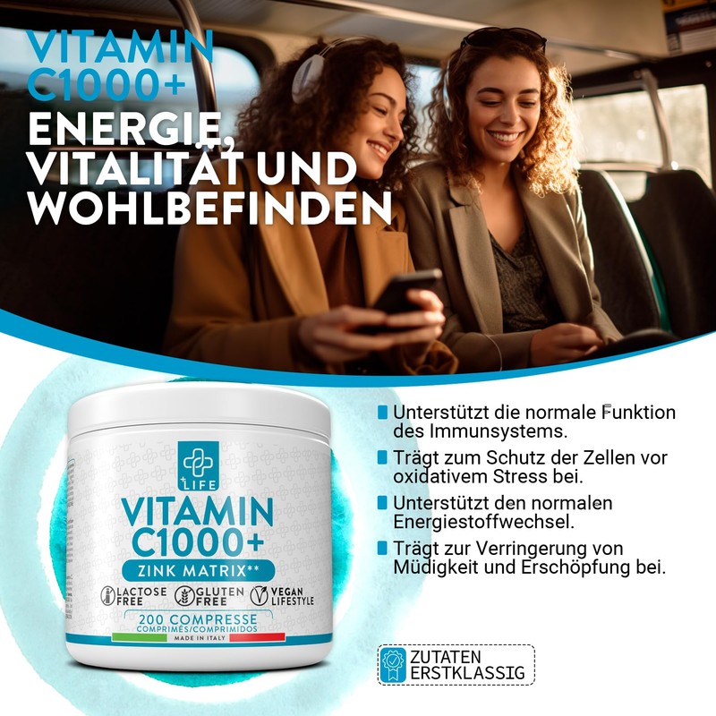 +LIFE - Vitamin C and Zinc High Dose 1000 mg