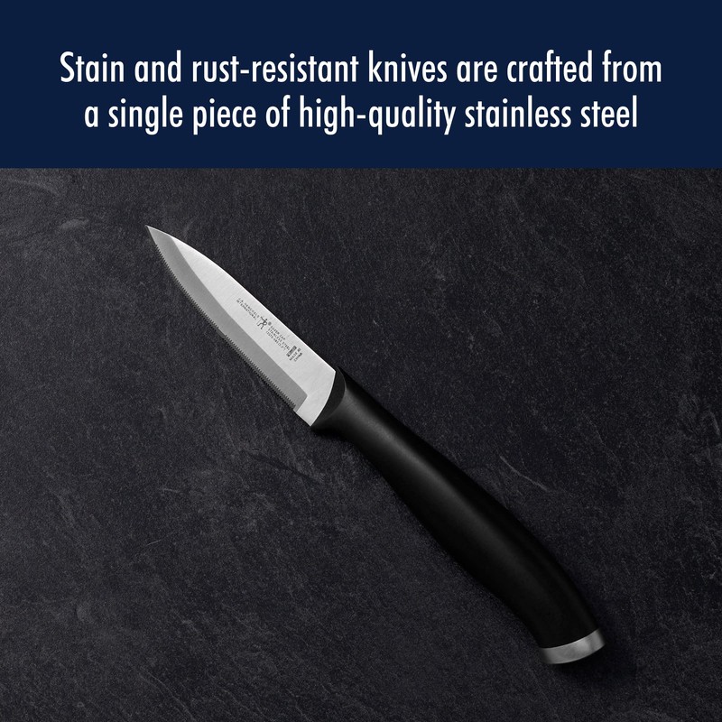 HENCKELS Silvercap Razor-Sharp 3-Piece Kitchen Knife Set, Chef Knife, Paring
