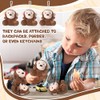 Shappy 50 Pcs Mini Plush Monkey Keychains - Cute Stuffed
