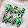 Green Gyaru Cosplay Handmade Nail Tips - Stiletto L /