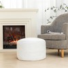 Beawelkomjo Pouf Ottoman Stuffed 20x20x12 Inches Floor Pouf Plush Fiber