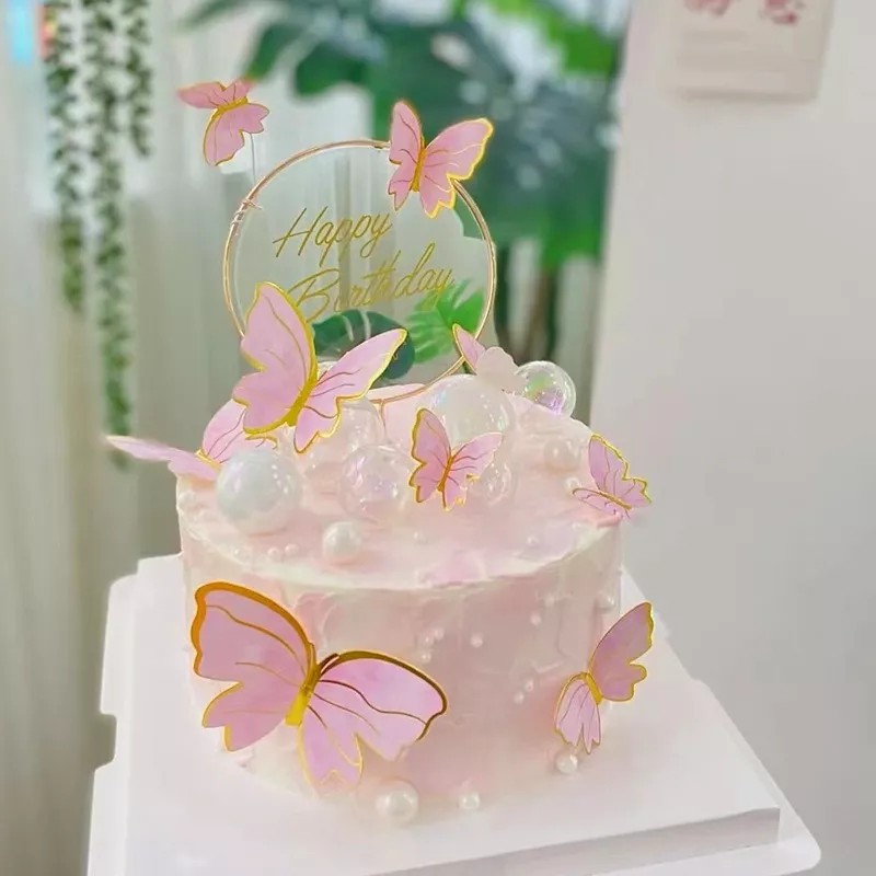 TO 100pzs Adornos De Mariposa 3d Para Decoración De Pasteles