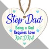 Pixie's Gifts Stepdad Wooden Heart Plaque - Sentimental Gift for