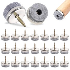 Chair Felt Gliders, Pack of 50, Diameter 22 mm, Felt Gliders for Chairs, Floor Protectors for Chairs, Chair Legs, Floor Protectors, Grey, Chair Glides for Furniture, Chairs, Laminate, Parquet