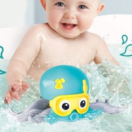 Moonwalk Octopus & Wave Squid Water Play Toy for Toddlers Squid Toy Moonwalk Octopus (Purple) 2ea