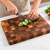 Wood Cutting Board for Food Prep – Double-Sided Thickened Rectangle