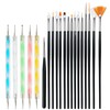 20 Piece Nail Brush Set with Dotting Tool, Brush for