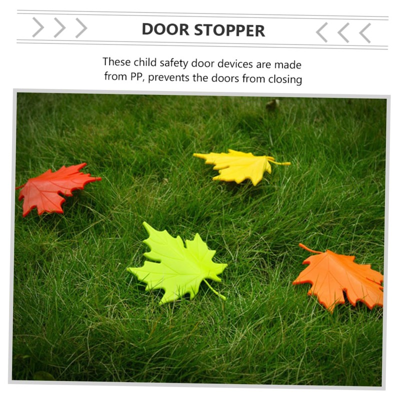 TEHAUX 4pcs Maple Leaf Door Stoppers Safe Material Safety Door