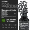 Activated Charcoal Pills – Derived from Coconut Shells – Black