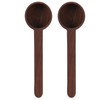2Pcs Walnut Coffee Bean Measuring Spoon Food Grade Salt Spoon