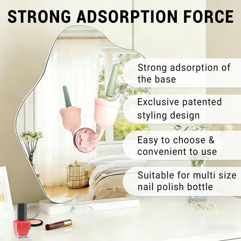Luxe Louise Nail Polish Holder, Anti-Spill Silicone Nail Polish Holder