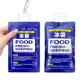 DICEVER Reusable Ice Packs for Cooler and Lunch Boxes, Leak-Proof Cold Packs,Soft Gel Ice Packs for Camping, Beach Bags, Picnics, 40 Packs