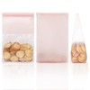 50 pcs Bakery Bags with Window, Reusable Paper Bread Bags,