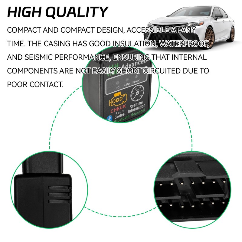 JYIS Bluetooth OBD2 Diagnostic Tool, OBD2 Scanner for Car, Wireless