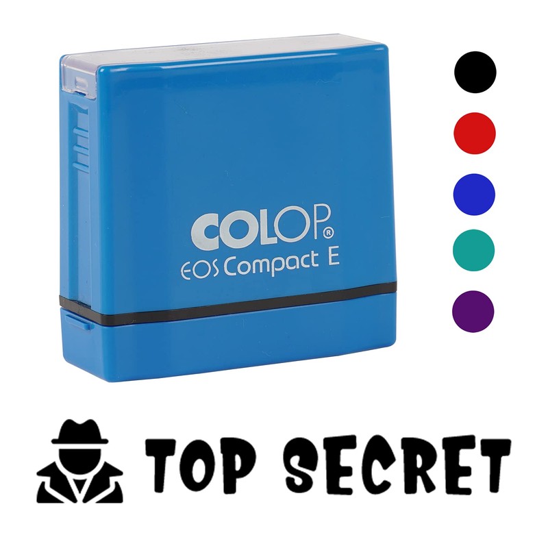 Printtoo Top Secret Self Inking Rubber Stamp Pre-Inked Office Stamp-