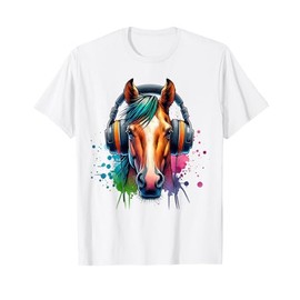 Horse With Headphones T-Shirt