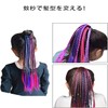 LeTradeJP 10個セット ヘアエクステ ウィッグ エクステンション 可愛い カラフル グラデーション 四つ編み 編み込み