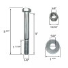 Brickyard Adjustable Channel Mount Trailer Coupler Hardware Kit - 4-3/4"