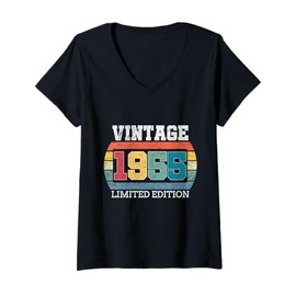 Womens Vintage 1955 Limited Edition 70 Year Old Gifts 70th Birthday V-Neck T-Shirt