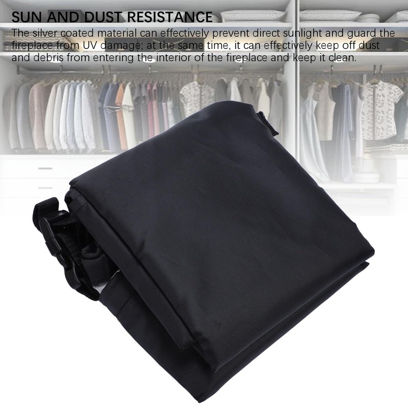 Large Rectangular Fire Pit Cover - 420D Silver Coated Waterproof