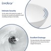 Lordear 13x13 Small Round Bathroom Vessel Sink Modern White Above