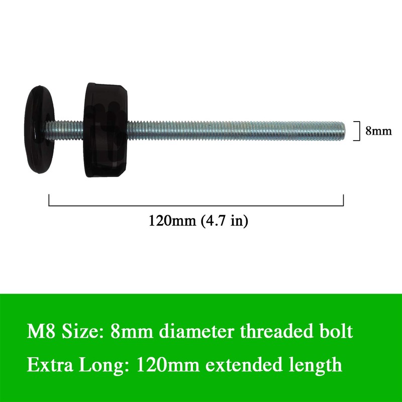 Baby Gate Guru Extra Long M8 (8mm) Spindle Rods for