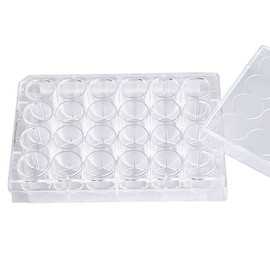 ADAMAS-BETA 24-Well Sterile Culture Plate, TC Treated Cell Culture Plates Tissue Culture Treated Plate, Individually Wrapped, Pack of 10