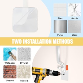 Adhesive Baseball Hat Organize for Wall, Ball Caps Hooks Storage, No Drilling Hat Rack Wall Mount, Hat Hanger for Baseball Cap Display, Clear, 2 Pack