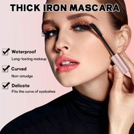 4 Stück Iron Eye Mascara，Iron Eye Eisenlocke Mascara(Schwarz, Braun)