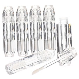 MERRYHAPY 4Pcs Transparent Empty Lip Gloss Tubes with Wand Refillable Containers with Applicator for Tinted Travel Friendly Lip Tint Packaging