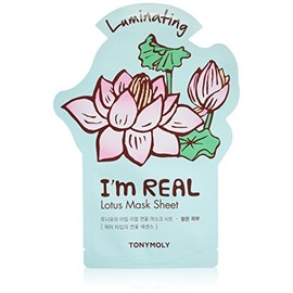 TONYMOLY I'm Real Lotus Luminating Tee Mask, Pack of 1